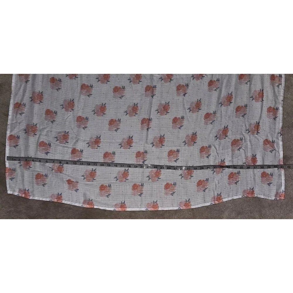 Aden & Anais Ideal Baby Pink White Rose Flower Muslin Swaddle Blanket NEVER USED